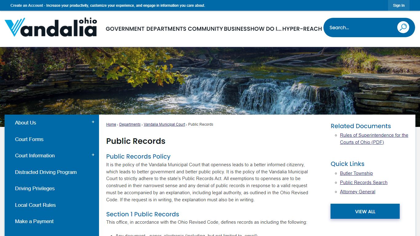 Public Records | Vandalia, OH