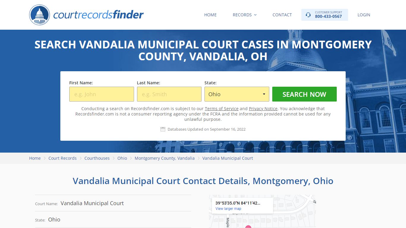 Vandalia Municipal Court Case Search - Montgomery County, OH ...